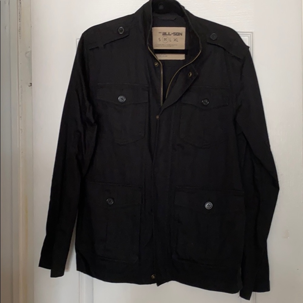 All Son - Light Weight Black Cadet Jacket - Medium
